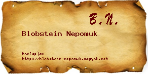 Blobstein Nepomuk névjegykártya